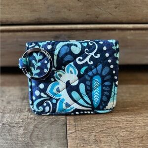 Vera Bradley Blue Floral Keychain Wallet